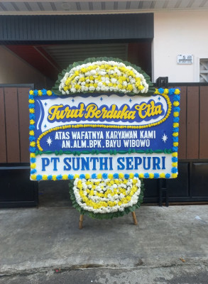 Papan Bunga Duka di Bobo